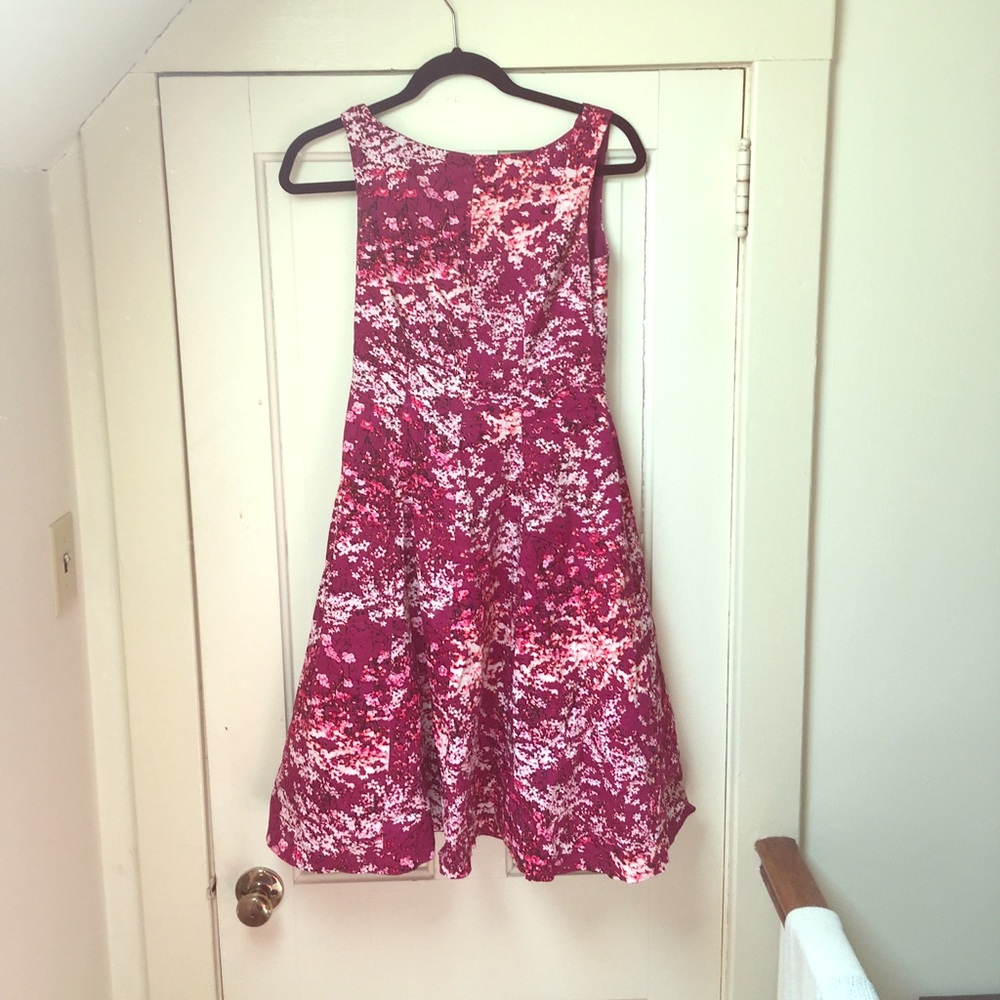 Barbiecore Maggy London Dress floral pink red A line 2